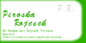 piroska rojcsek business card